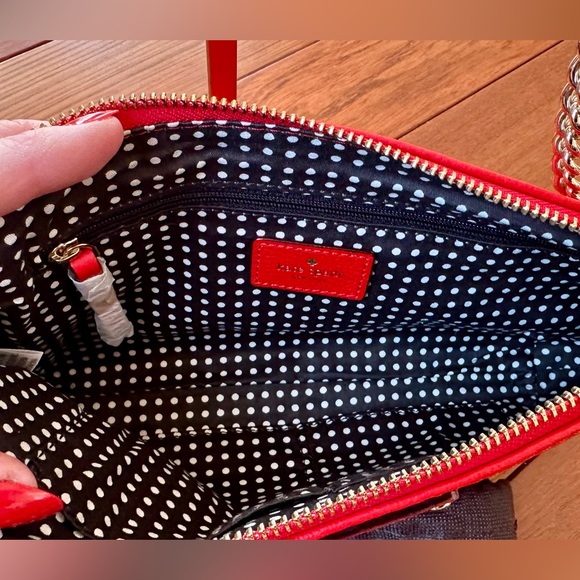 Kate Spade Berkshire Road Adela Leather Small Shoulder Bag in Poppy Red with COA - Picture 13 of 14